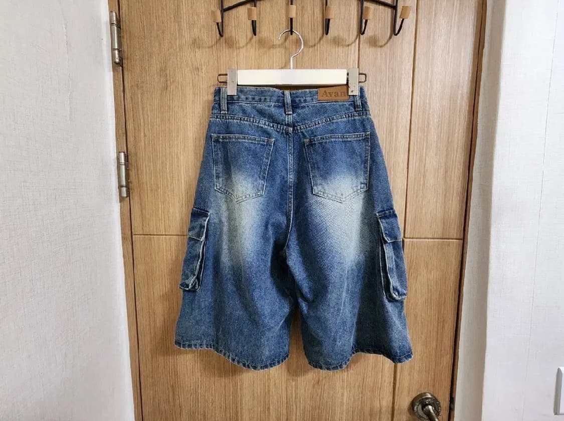 (S)여성 어반드레스 데님 카고 반바지 상품이미지3