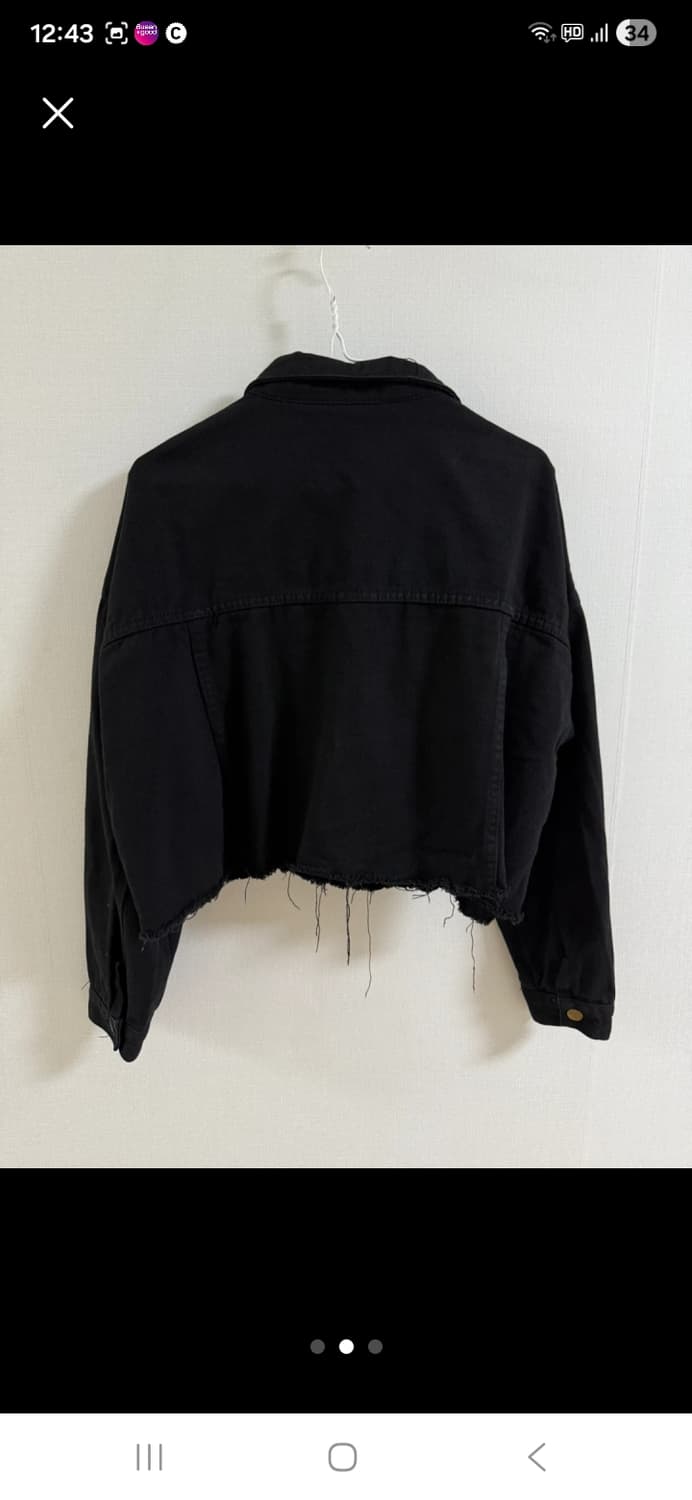 크롭 흑 청 자켓 상품이미지2