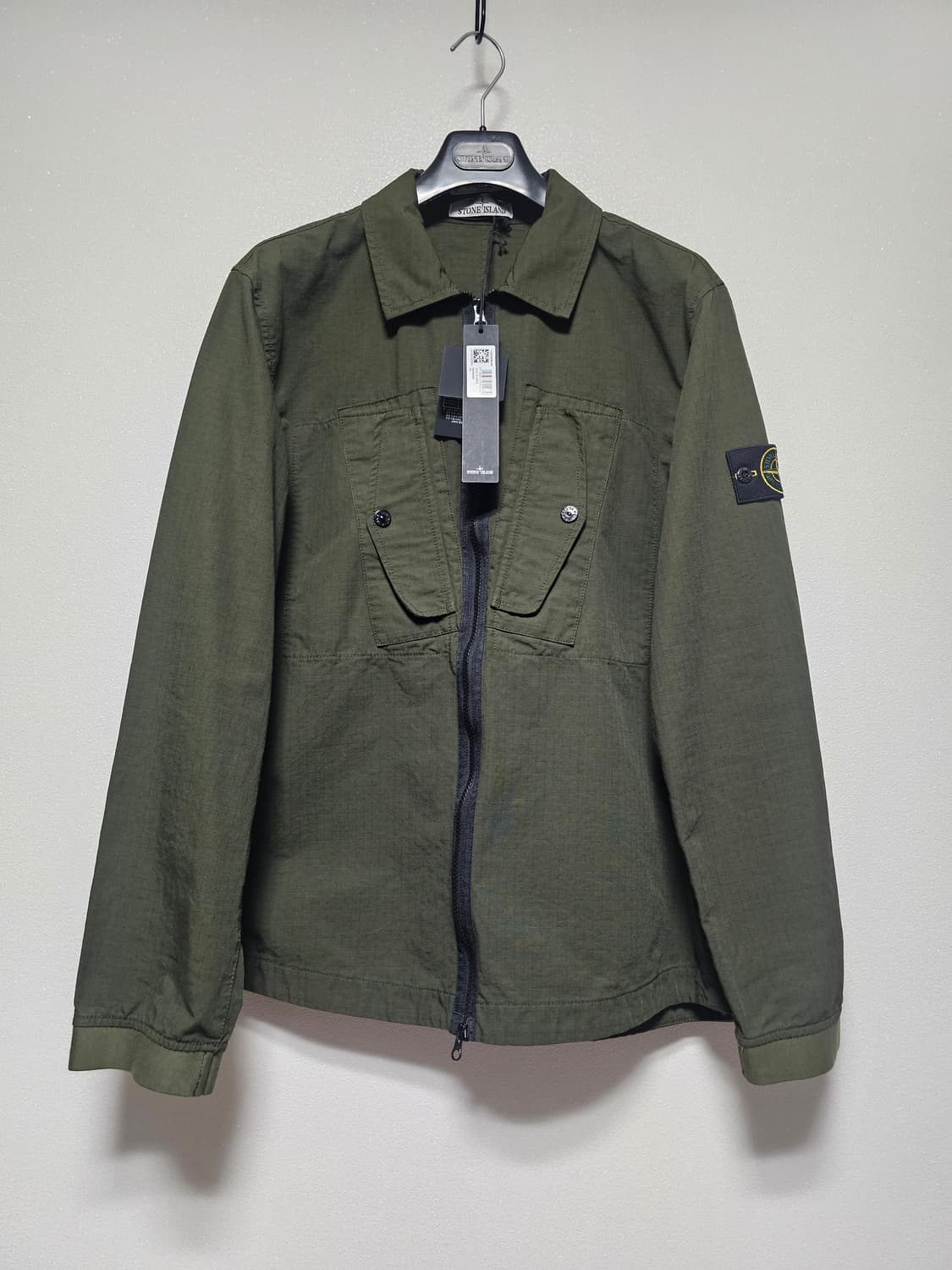 스톤아일랜드 헤비 듀티 코튼 립스탑 가먼트 다이드 오버셔츠  (새 상품) 상품이미지1