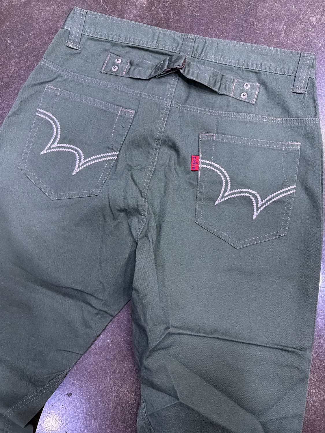 에드윈 재팬 505 올리브 슬림 스트레이트핏 캐쥬얼 코튼팬츠 31 상품이미지6