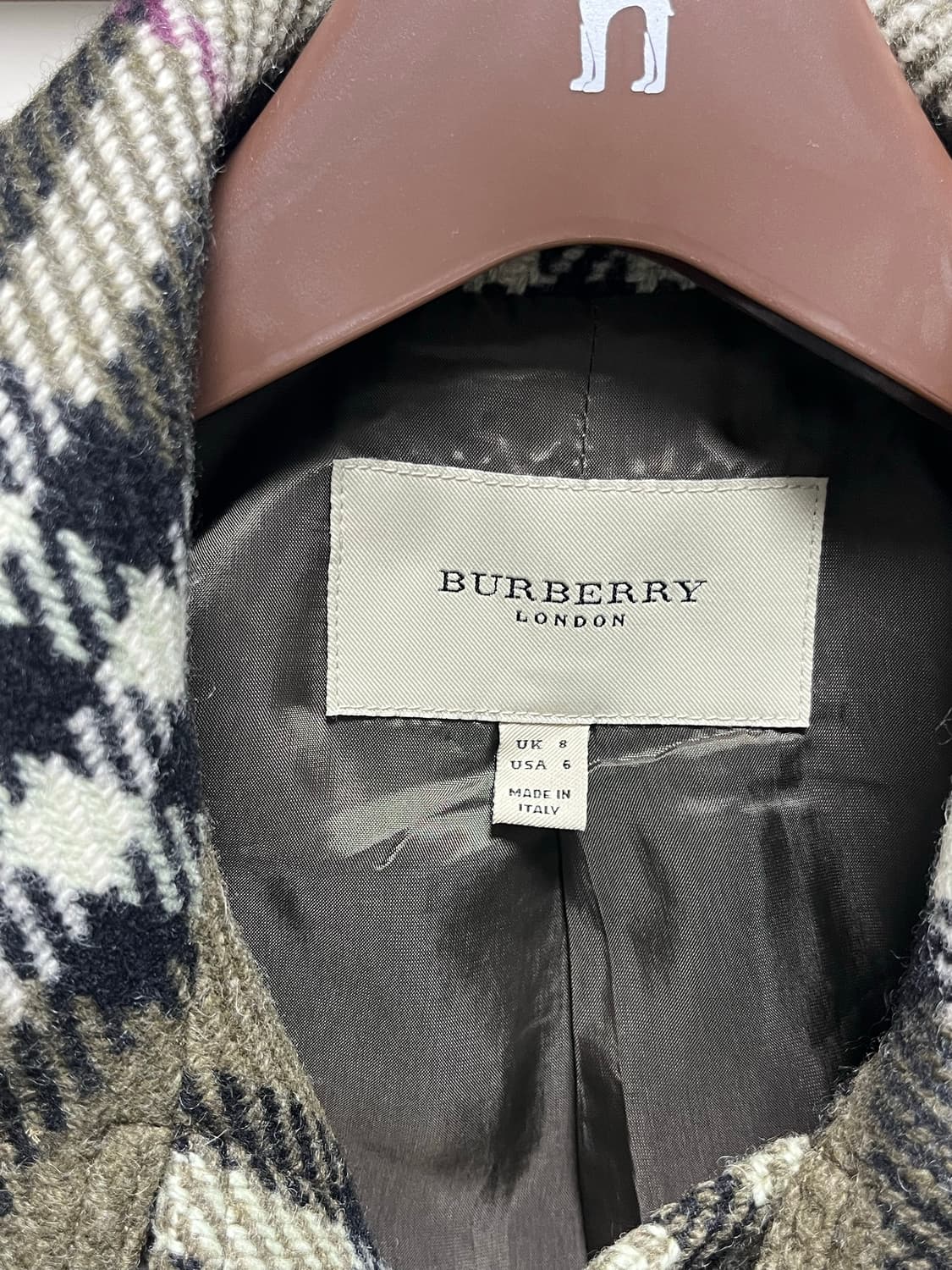 버버리 런던 녹차그린 체크자켓 상품이미지6