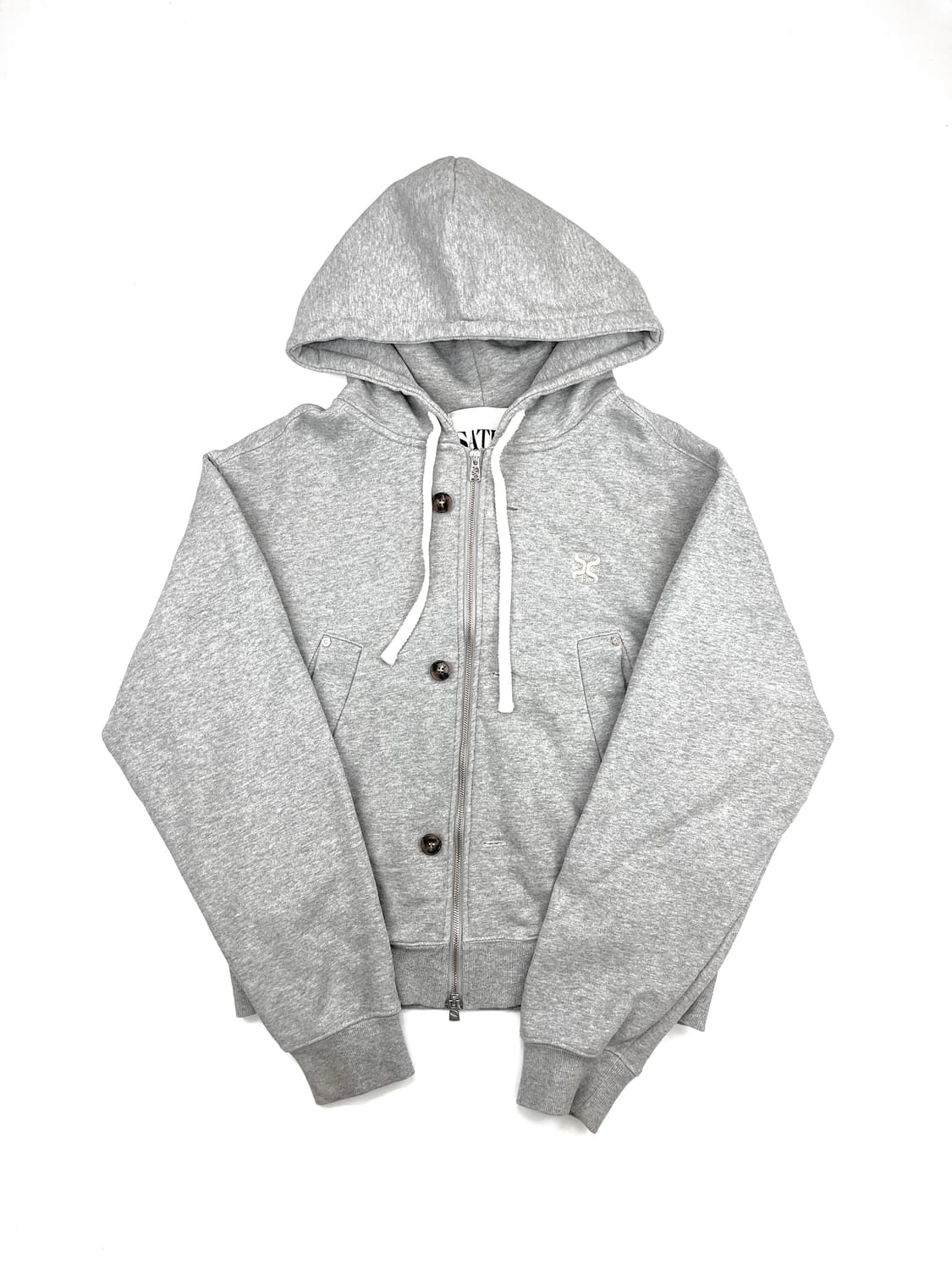 세터 테오 코튼 올 데이 후드 집업 멜란지 그레이 상품이미지1