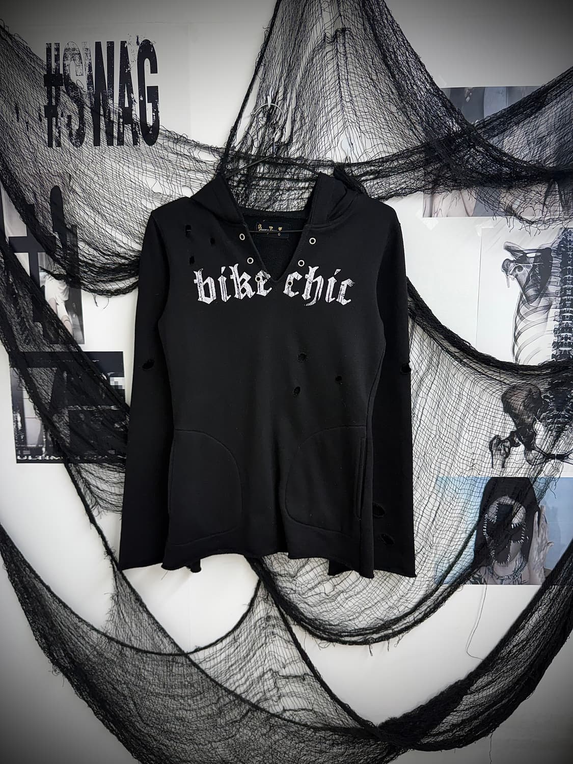 Grunge punk printing hoodie longsleeve 상품이미지4