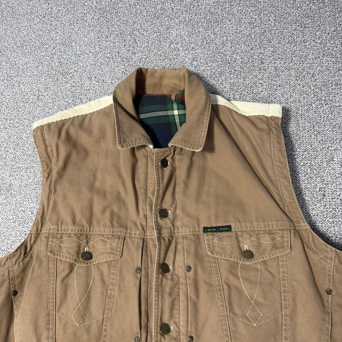 빈폴 코듀로이 칼라 데님 조끼 상품이미지2