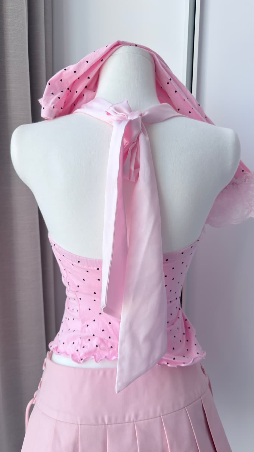 슈슈체리 레오파드프린세스탑 + 하트폴카 워머 세트 상품이미지6