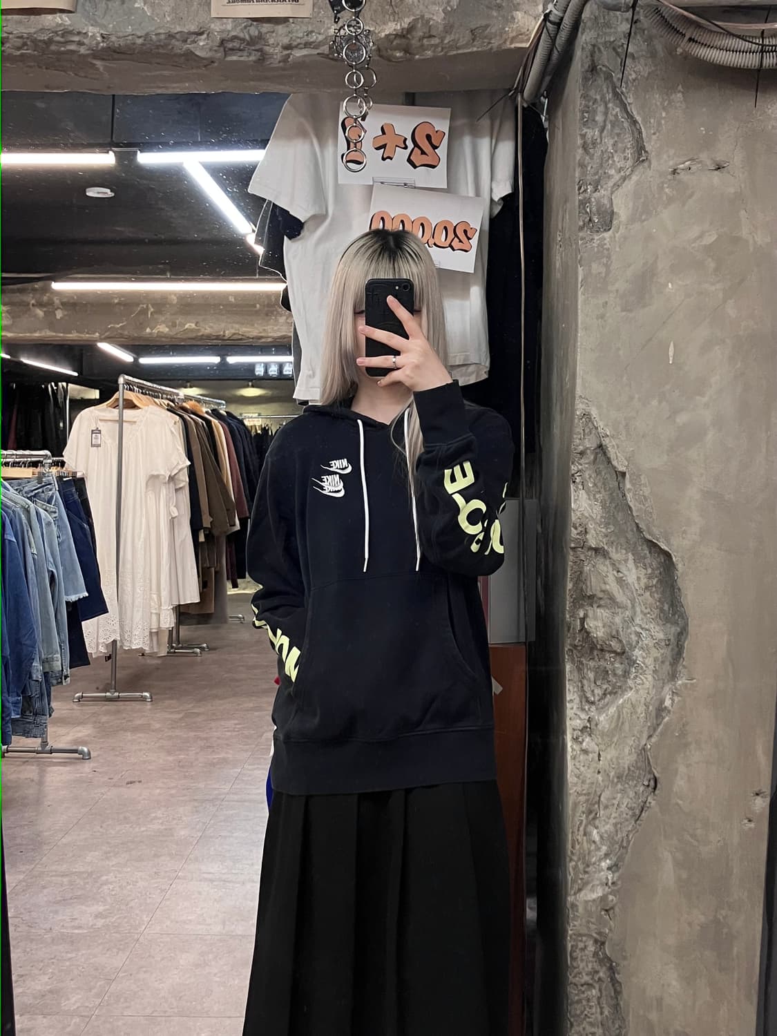 나이키 자수 로고 후드 블랙 M #csz3878  상품이미지2