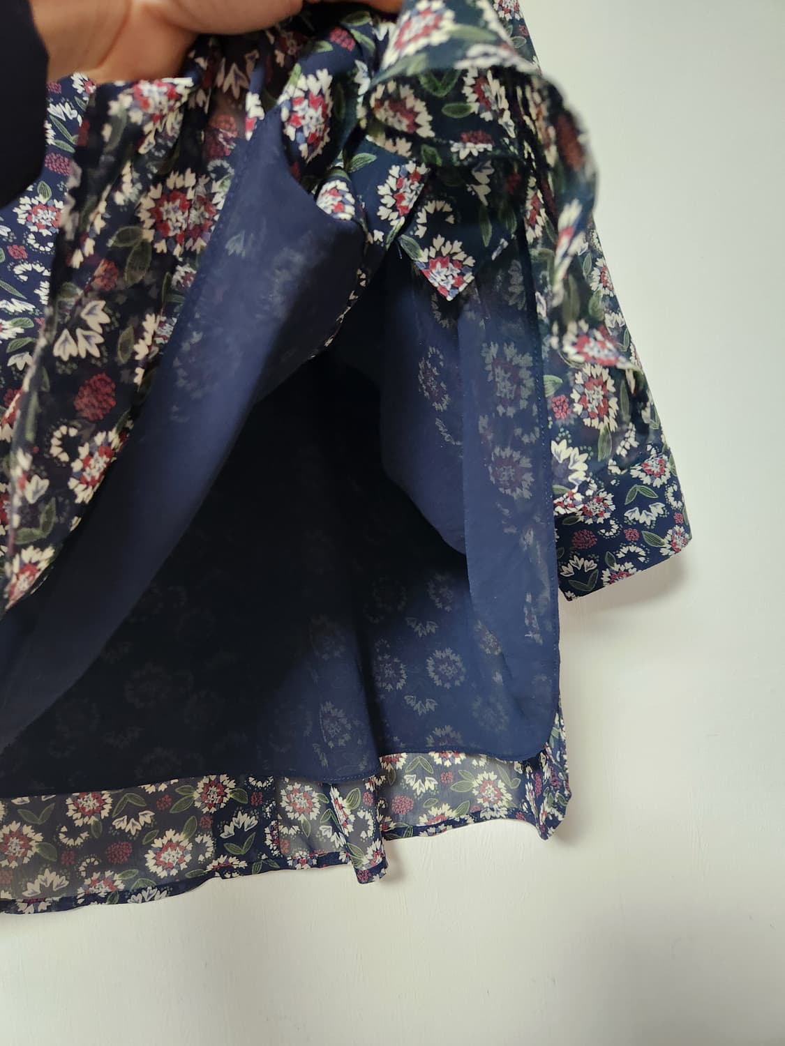 안감있고 기장긴 꽃무늬  블라우스F(85) 상품이미지5