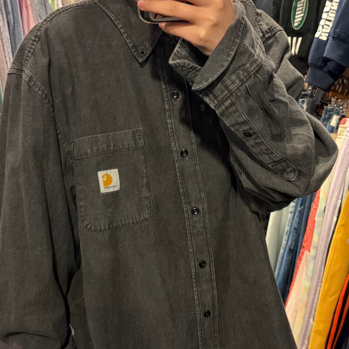[IM]  Carhartt 칼하트 긴팔 셔츠 딥그레이 상품이미지3