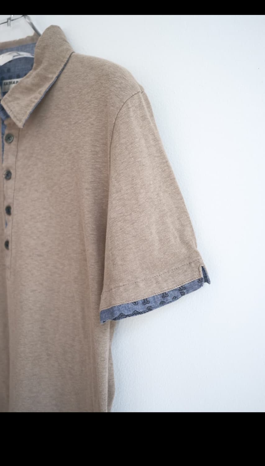 Denim layered polo shirt  상품이미지5