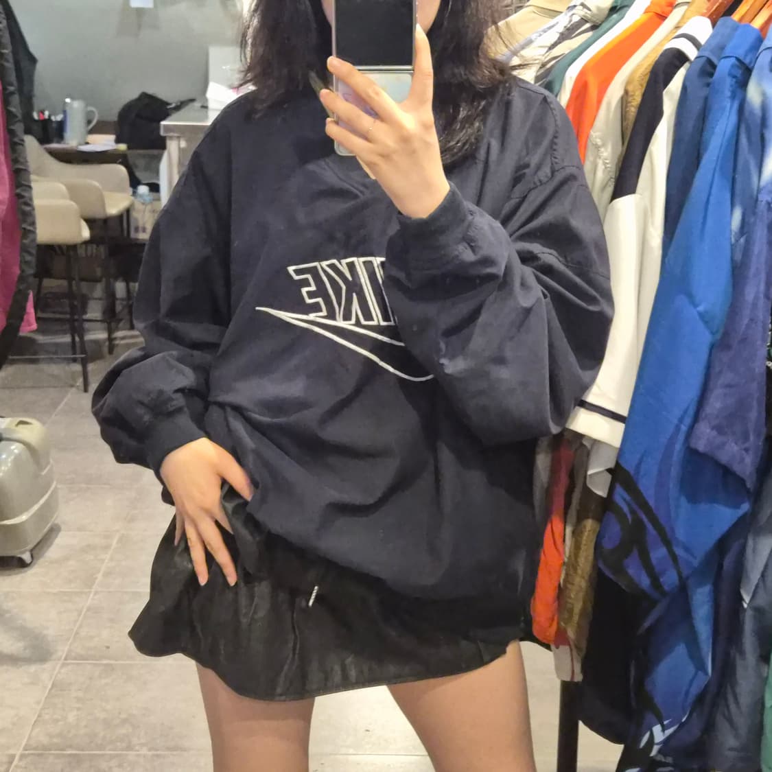 [NO.9] 나이키 빅로고 웜업 블랙 상품이미지1