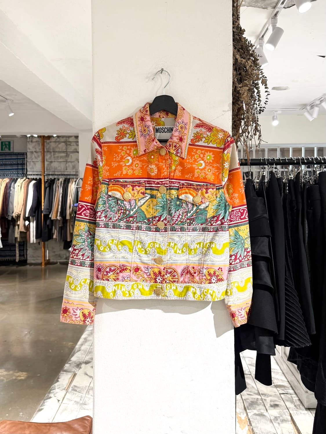 모스키노 진스 멀티컬러 플로럴 프린트 자켓 상품이미지1