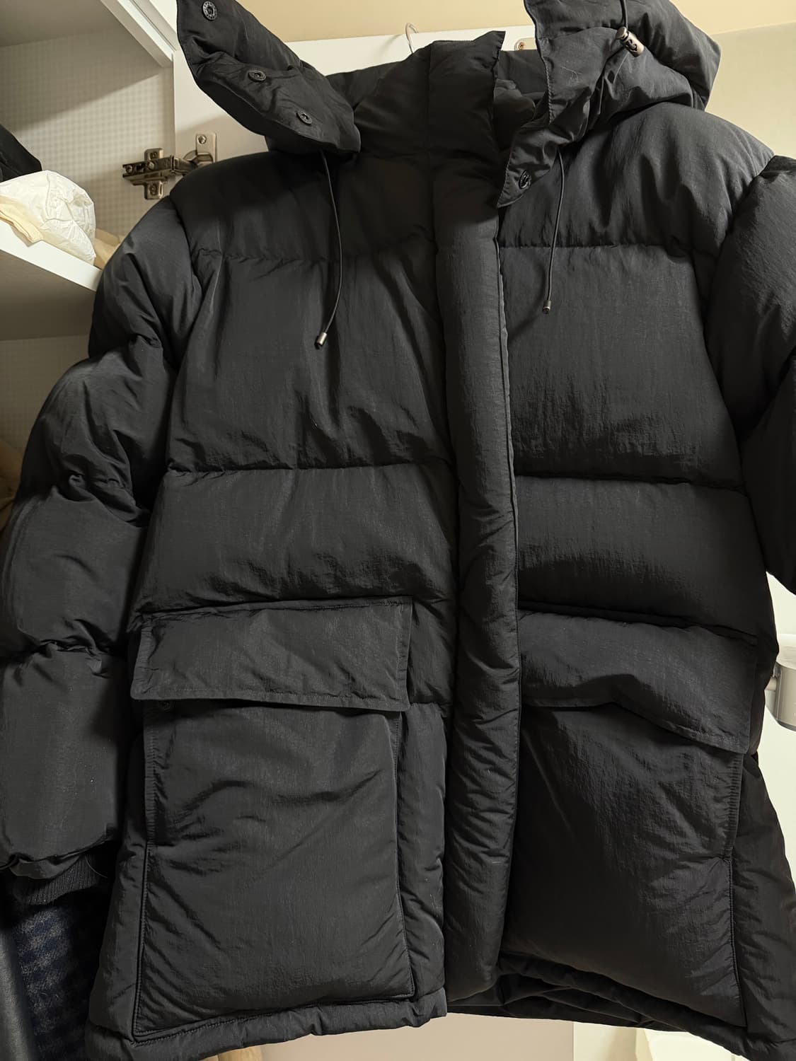 파사드패턴 라메주 패딩 M 블랙 (1회 단기간 착용) 상품이미지1