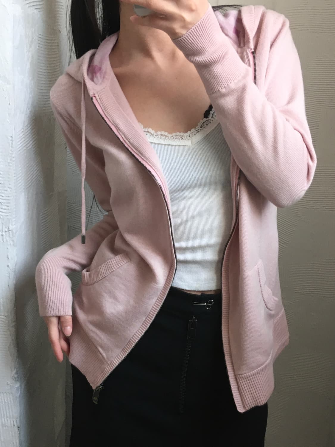 Burberry 버버리 핑크 울 후드집업 상품이미지1