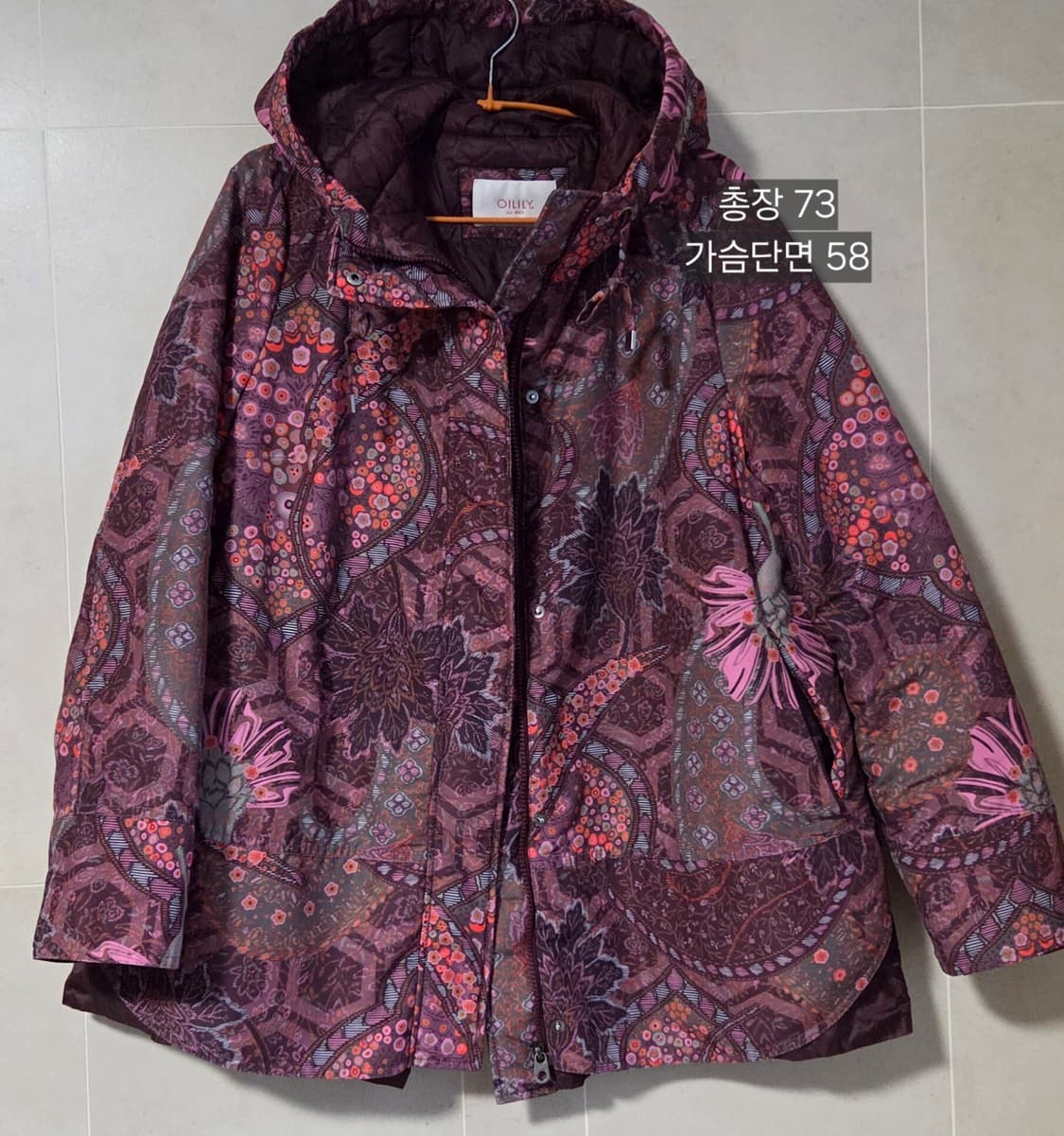 오일릴리 경량점퍼 77사이즈 택포 상품이미지1