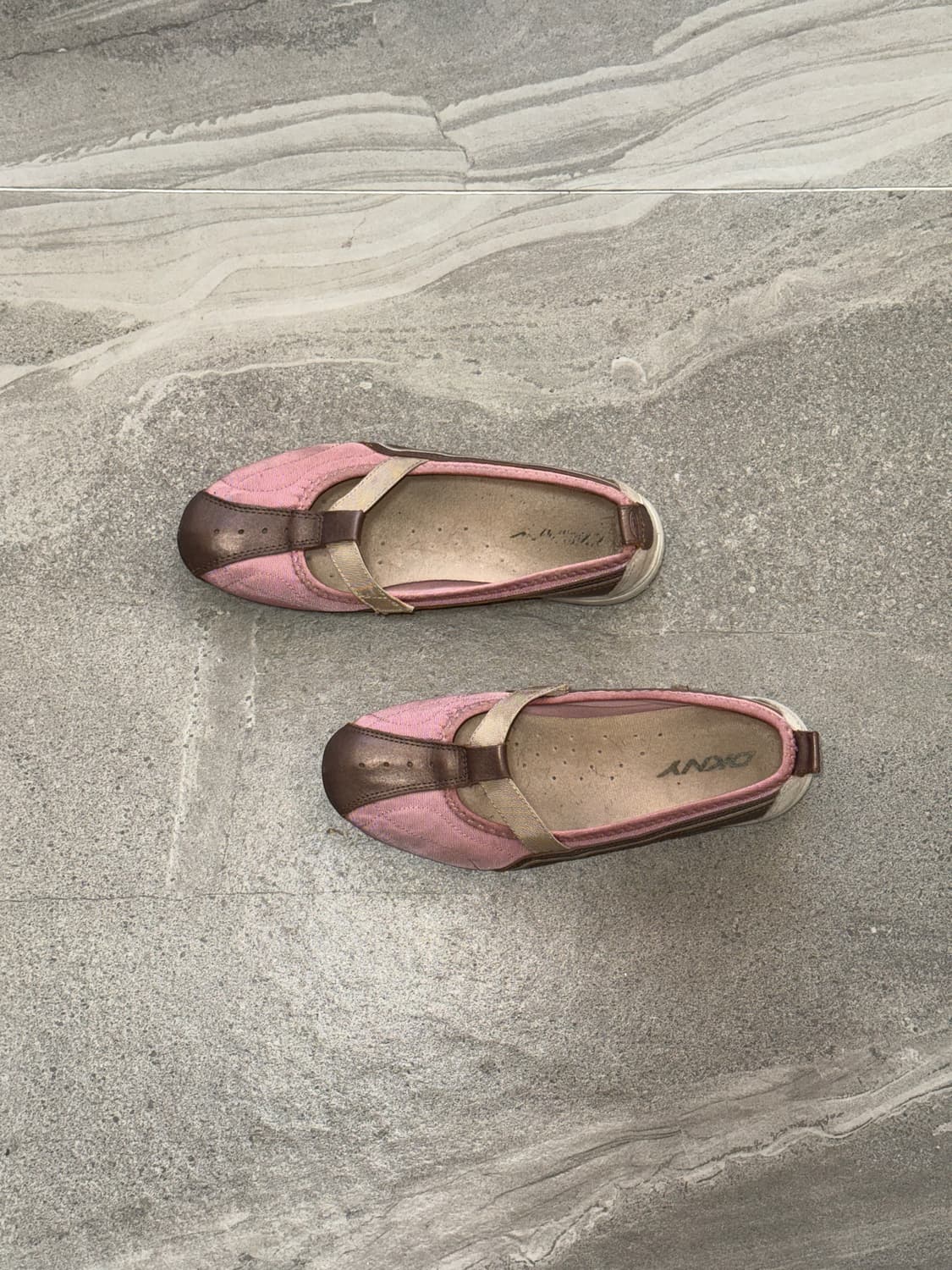 DKNY pink brown mary jane flat shoes 상품이미지2