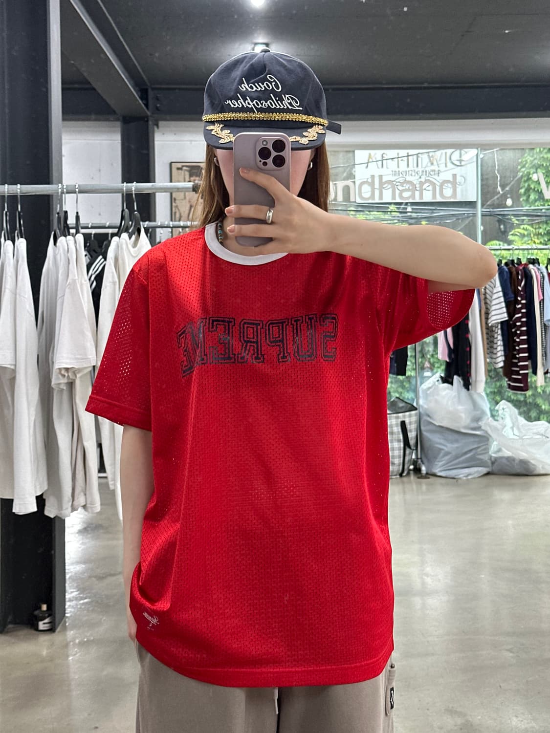 슈프림 메쉬 크루넥 반팔져지 상품이미지1