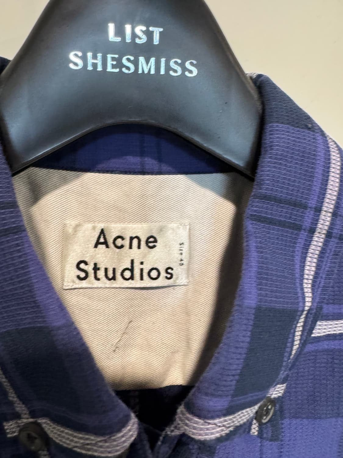 아크네스튜디오 반팔 체크 셔츠 상품이미지5