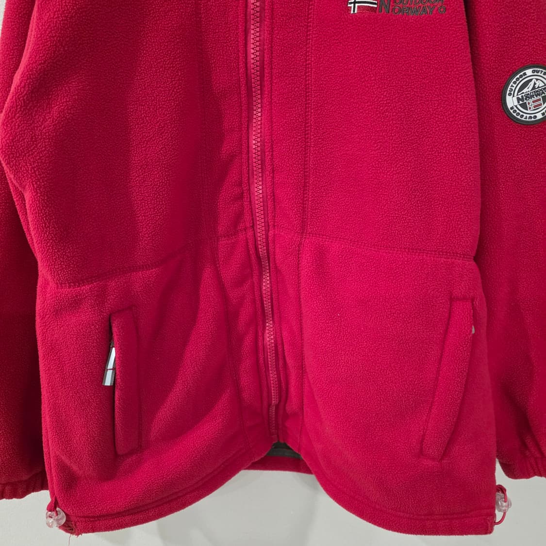 아웃도어 노르웨이 남성 플리스 자켓 레드 상품이미지2