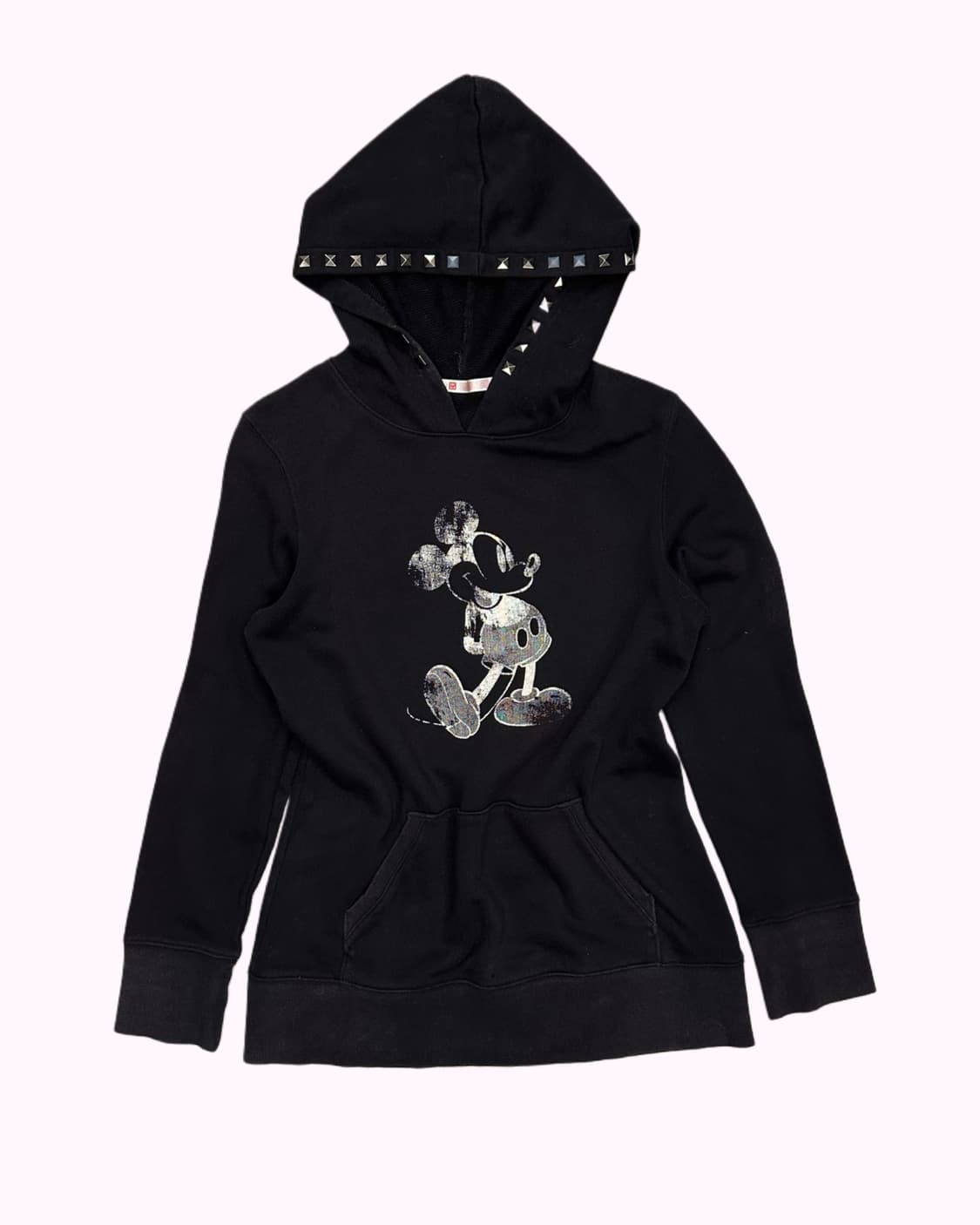 mickey printing stud hood t-shirt 상품이미지1