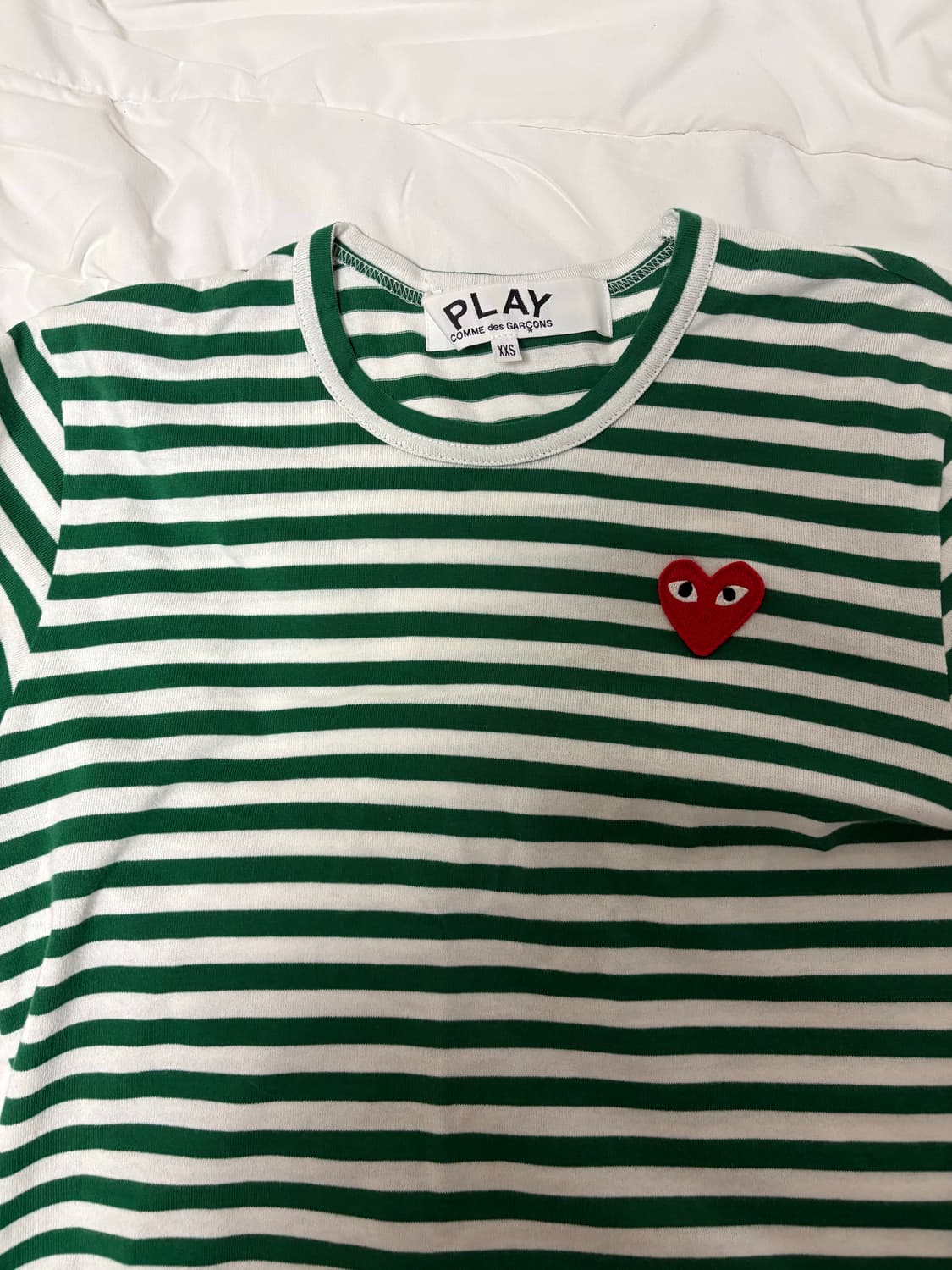 꼼데가르송 레드와펜 스트라이프 롱슬리브 그린 상품이미지3