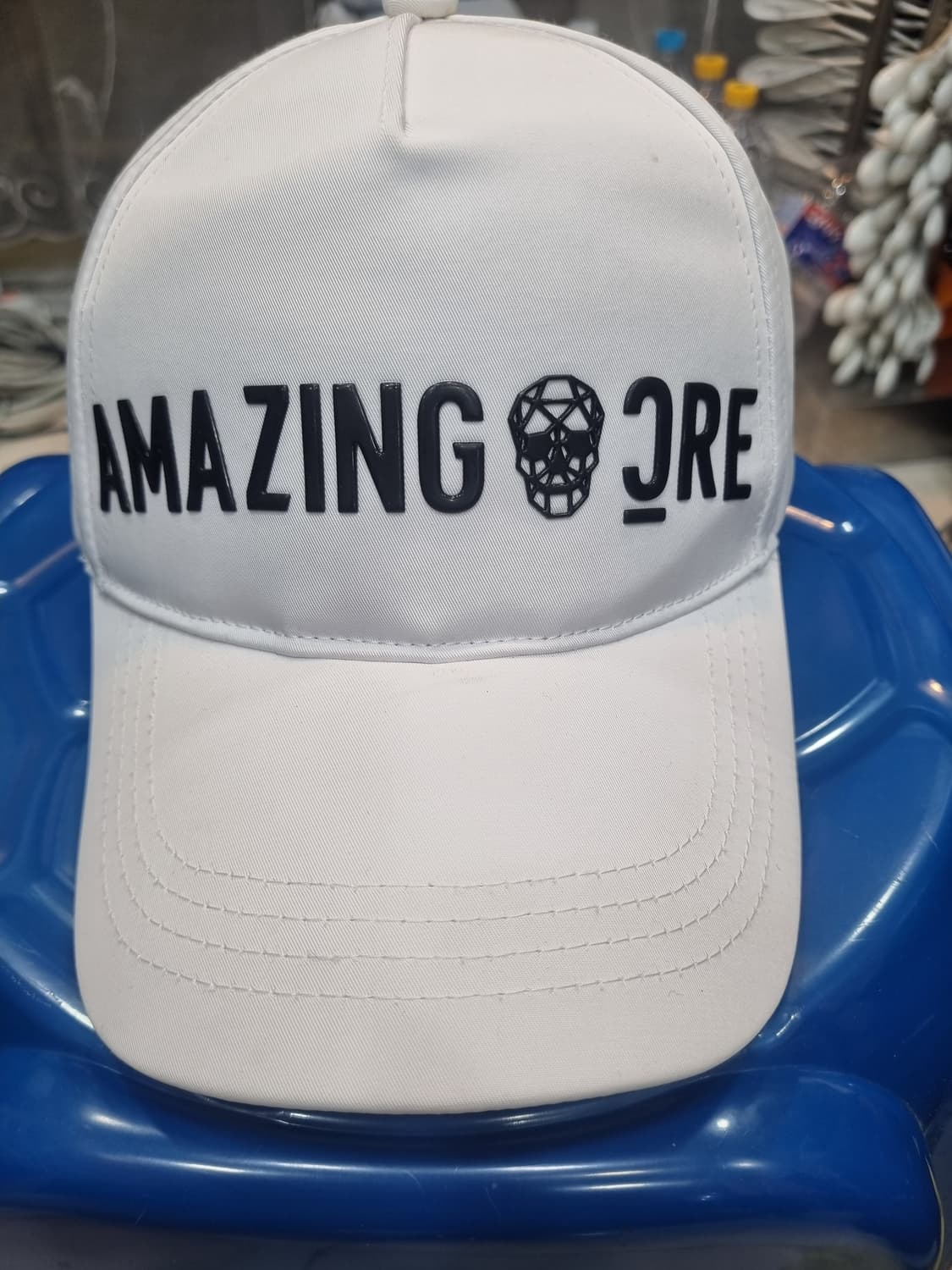 어메이징크리 흰색 볼캡 상품이미지1