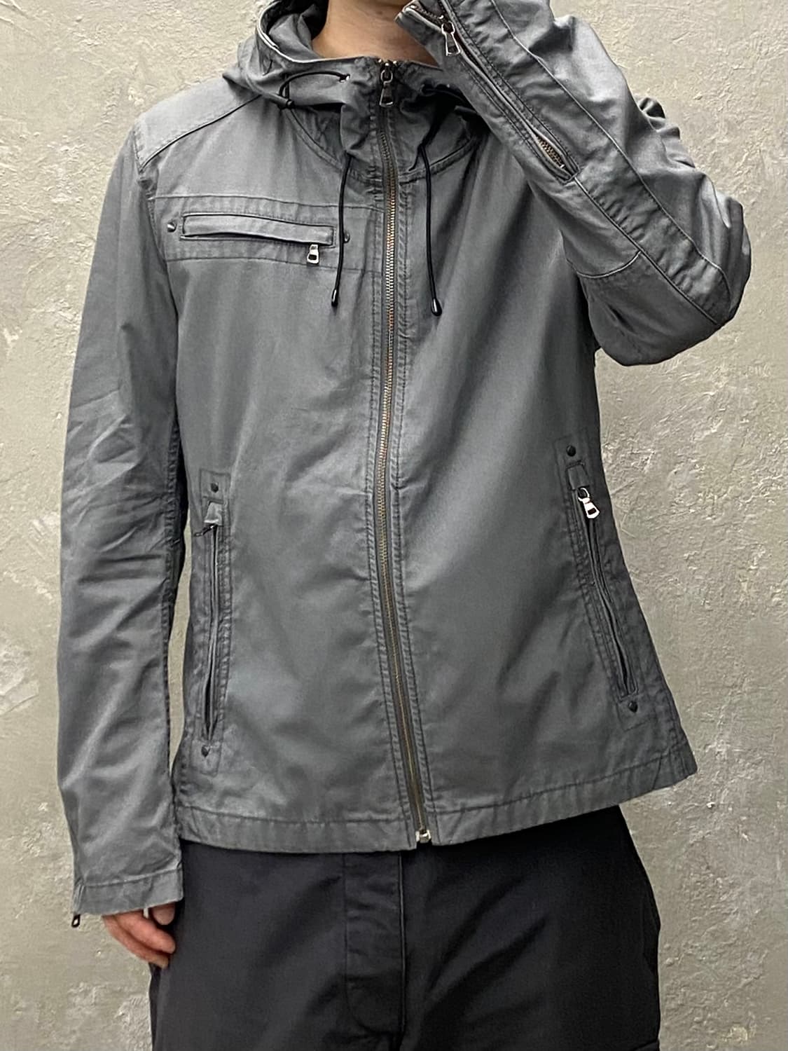 [M] Old Uniqlo 올드 유니클로 스키니 핏 유틸리티 후드자켓 상품이미지10