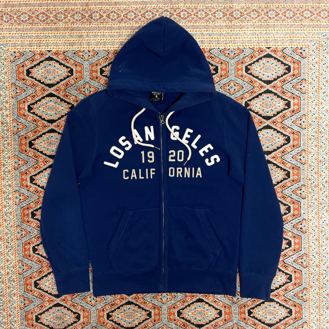 후아유 로스앤젤레스 스펠로고 딥블루 기모 후드집업 남성L 상품이미지1
