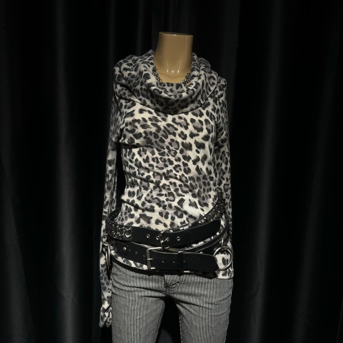 레오파드 오프숄더 탑 상품이미지6