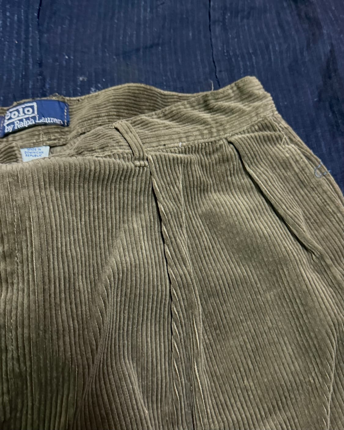 90‘s 폴로 랄프로렌 투턱 코듀로이 앤드류 팬츠 34 [올리브그린] 상품이미지3