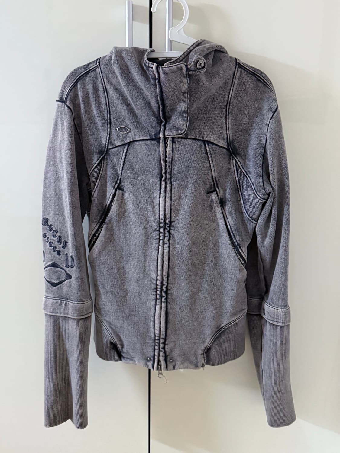 미스치프 워시드 후드집업 차콜  M 상품이미지2