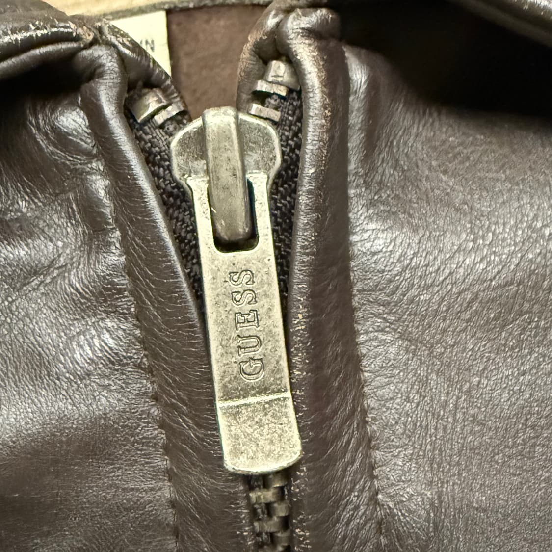 [정품/M] 게스  브라운 가죽 자켓 b15 상품이미지7