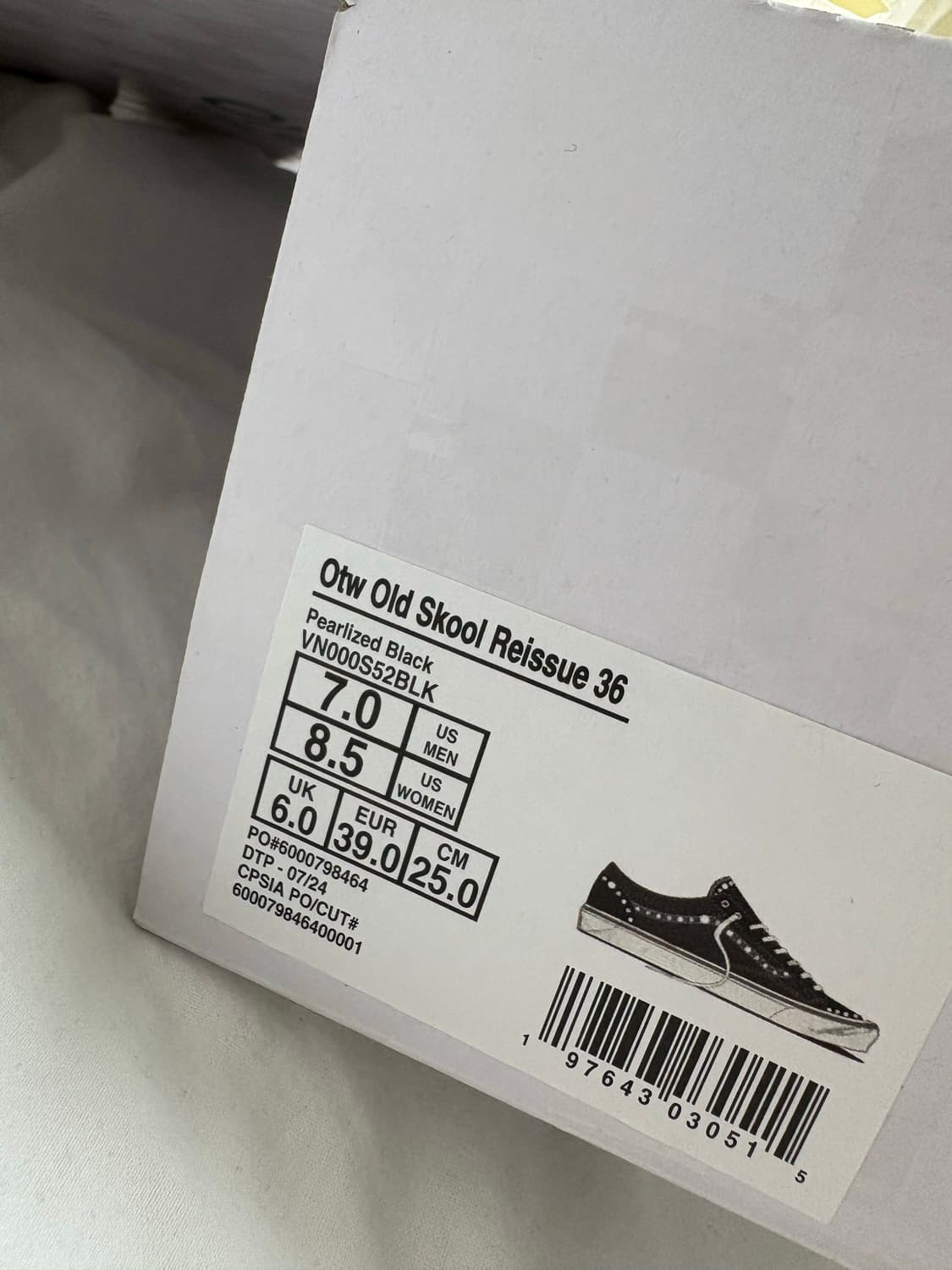 반스 OTW 올드스쿨 리이슈 36 펄라이즈드 블랙 상품이미지3