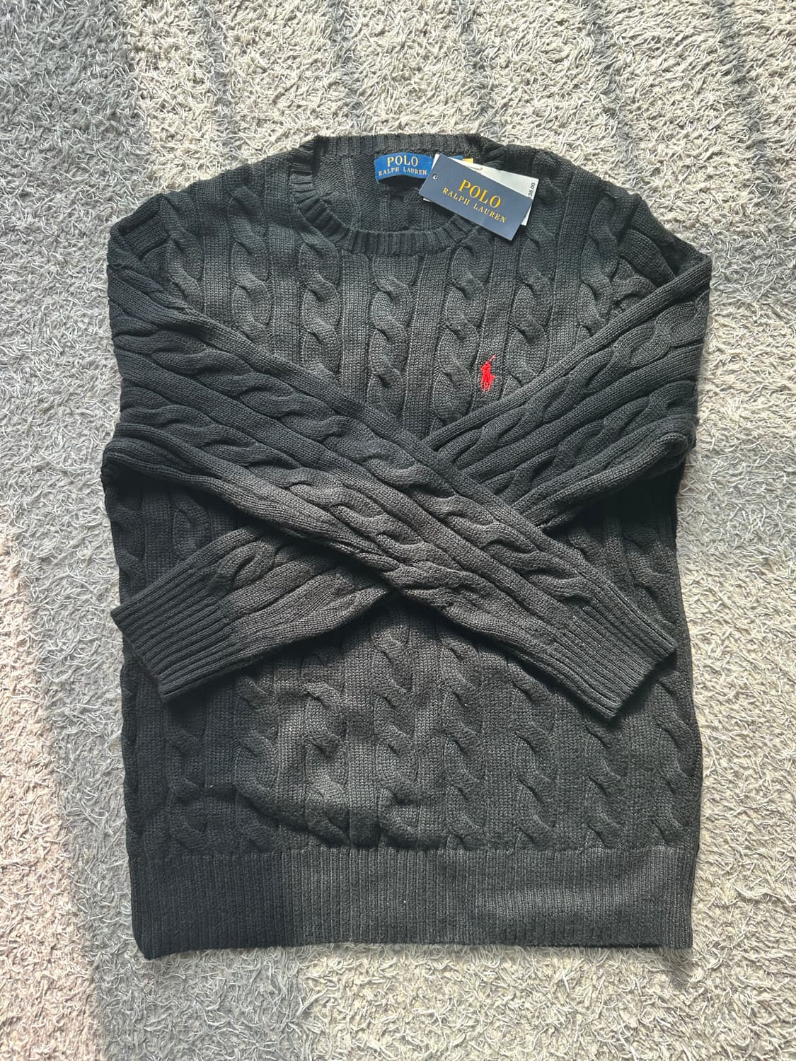 폴로 캐이블 코튼 니트 (새상품) 상품이미지2
