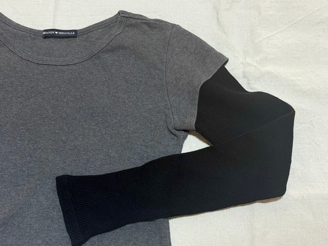 브랜디멜빌 레이어드 롱슬리브 크롭탑 S 상품이미지2