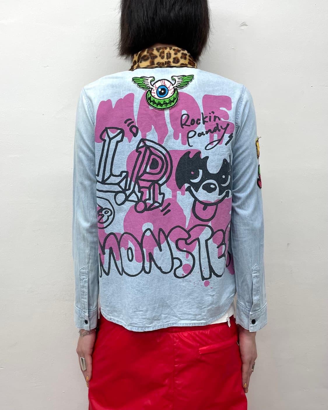 graffiti leopard fur love shirt 상품이미지2