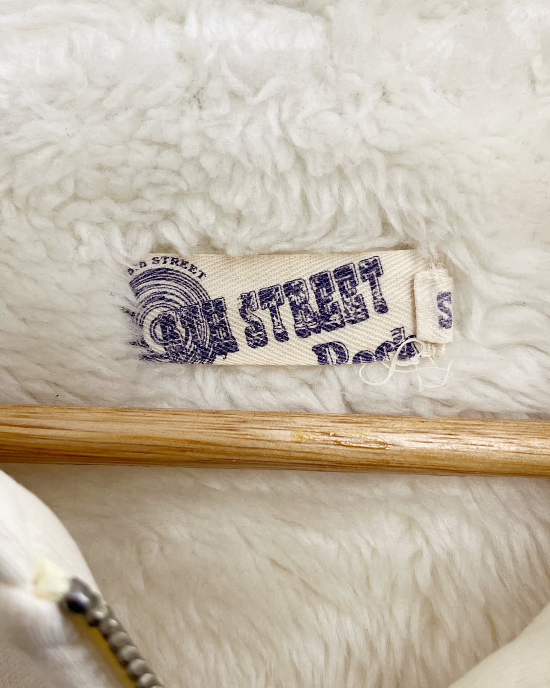 올드 빈티지 울프죠 후드집업 아이보리 상품이미지6