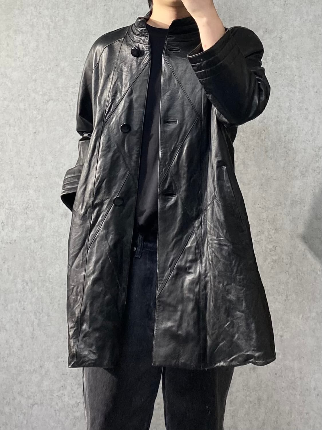 [F] 90s Pierre Balmain 발망 양가죽 레더코트 상품이미지10