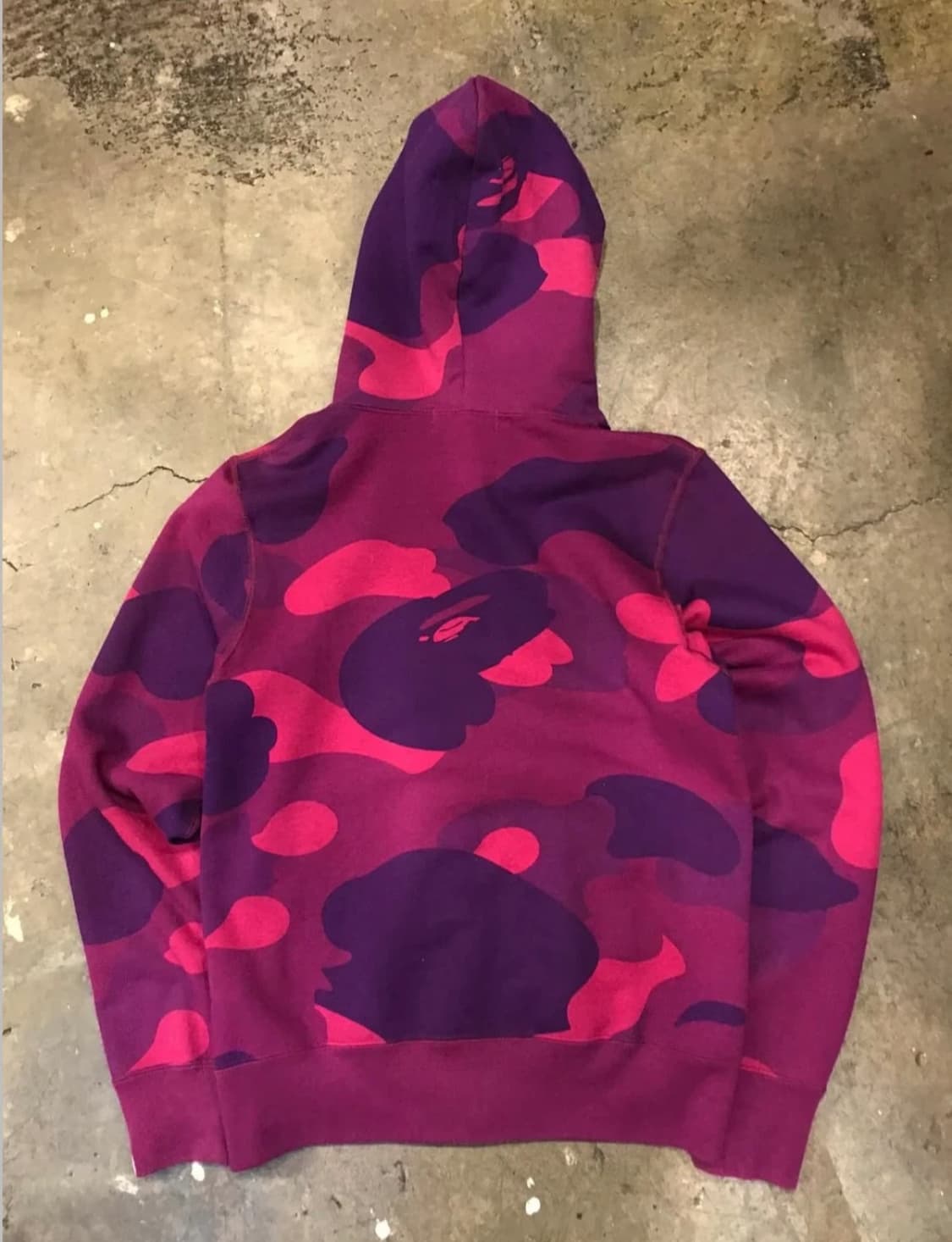 베이프 핑크/보라 카모 후드집업 상품이미지2