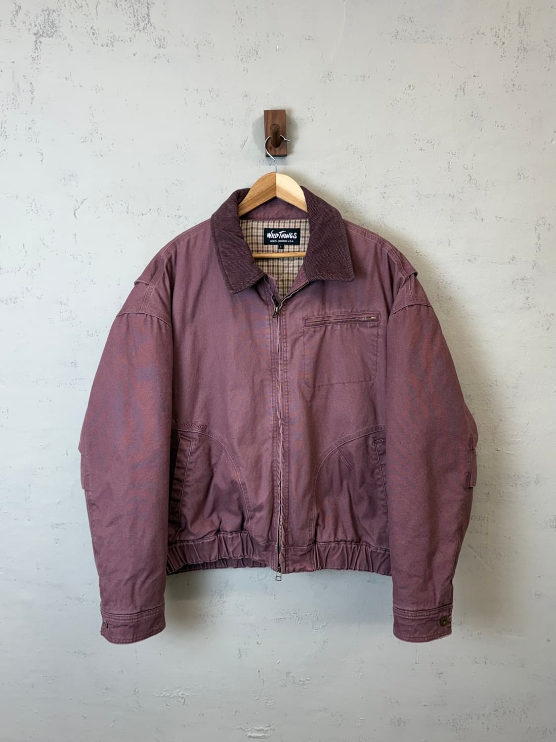와일드띵스 빈티지 워크자켓 플럼 상품이미지1