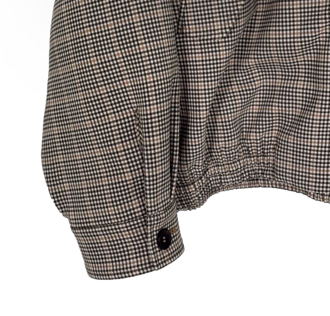 [40] 미우미우 25ss 더블 체크 위브 오버핏 울 블루종 자켓 브라운 상품이미지7