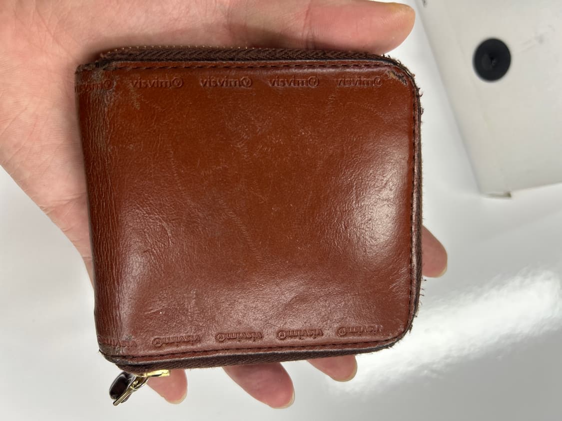 VISVIM 비즈빔 버건디브라운 바이폴드 소가죽 지갑 상품이미지2