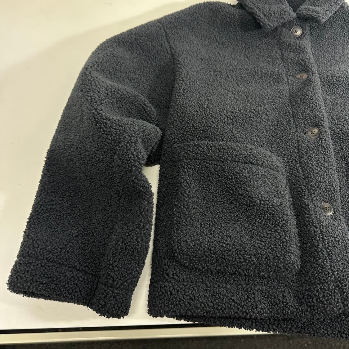 우먼M 유니클로 먹색 뽀글이후리스자켓 플리스자켓 상품이미지2