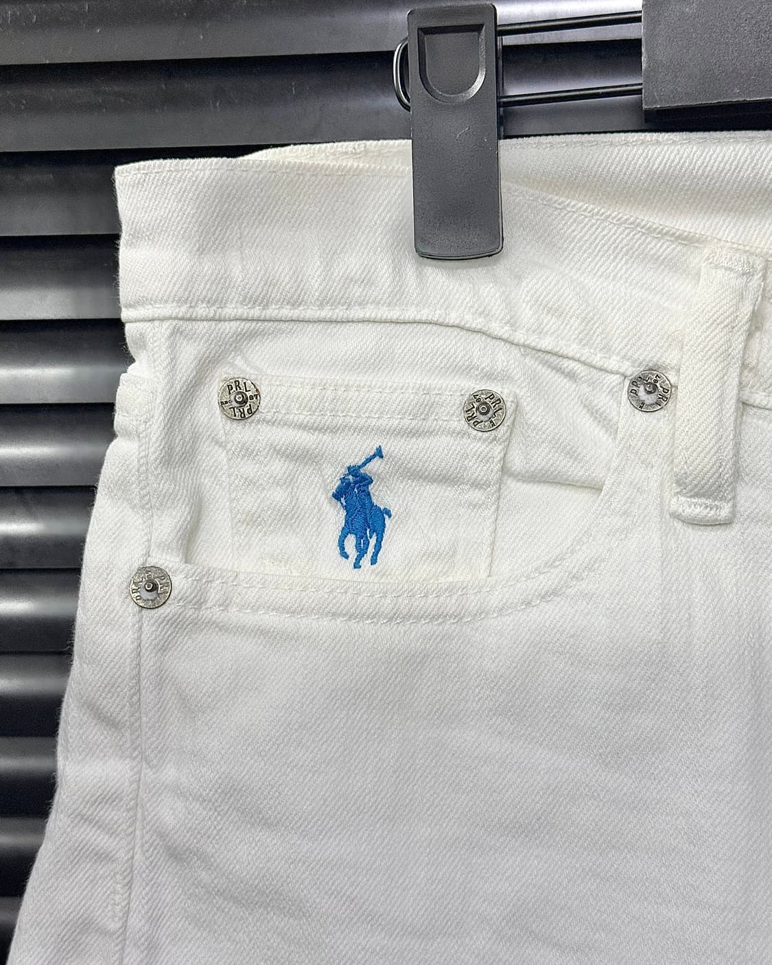 폴로 랄프로렌 스포츠 화이트 흰색 데님 핫팬츠 반바지 포니 32 33 상품이미지2