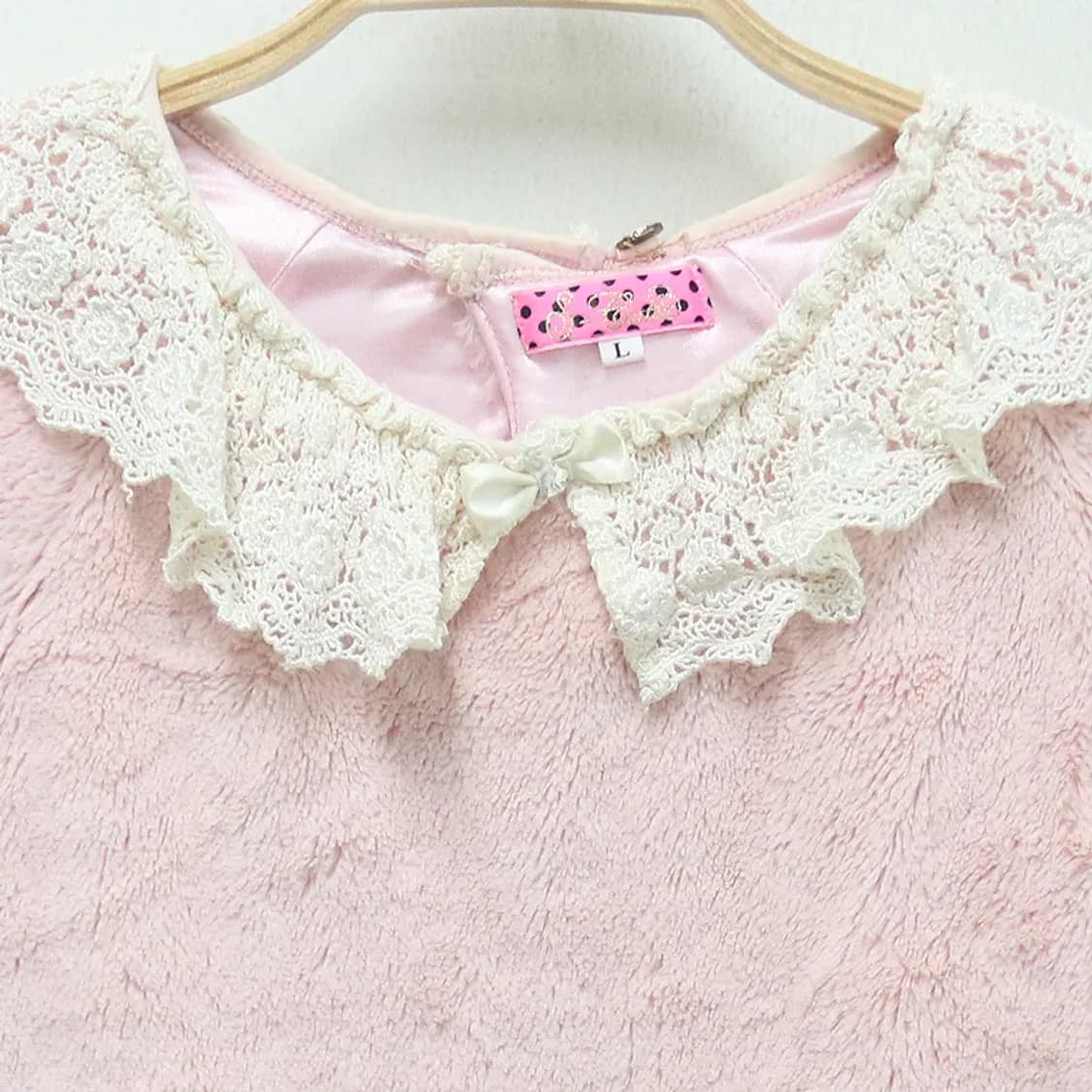 S-CUTIE 딸기우유 레이스 레이어드 부클 맨투맨 60879 상품이미지3