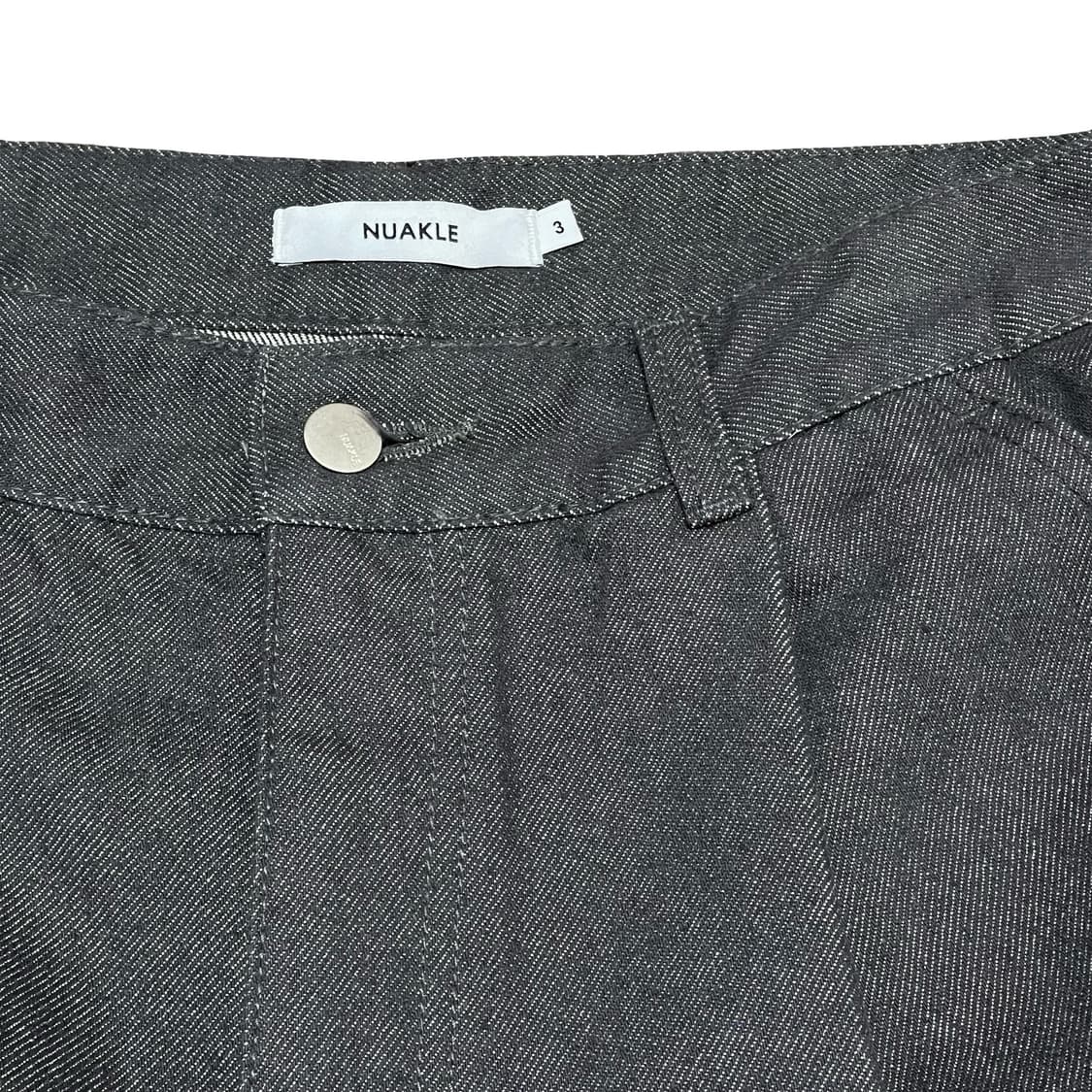 [32] Nokkle 와이드 데님 팬츠 그레이 상품이미지2