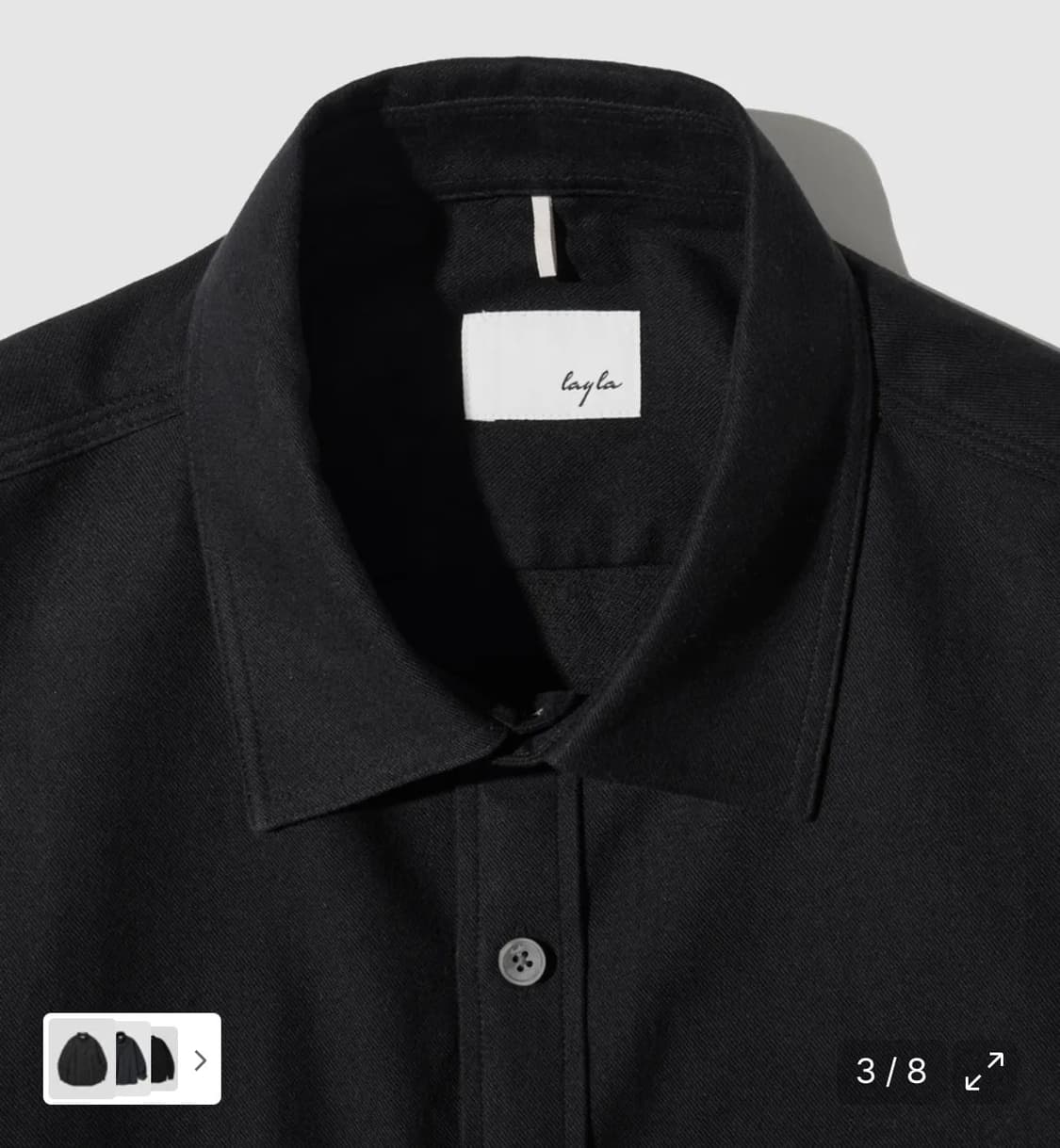 <거의 새것> [L] 다이아몬드 레이라 셔츠 검정 상품이미지5