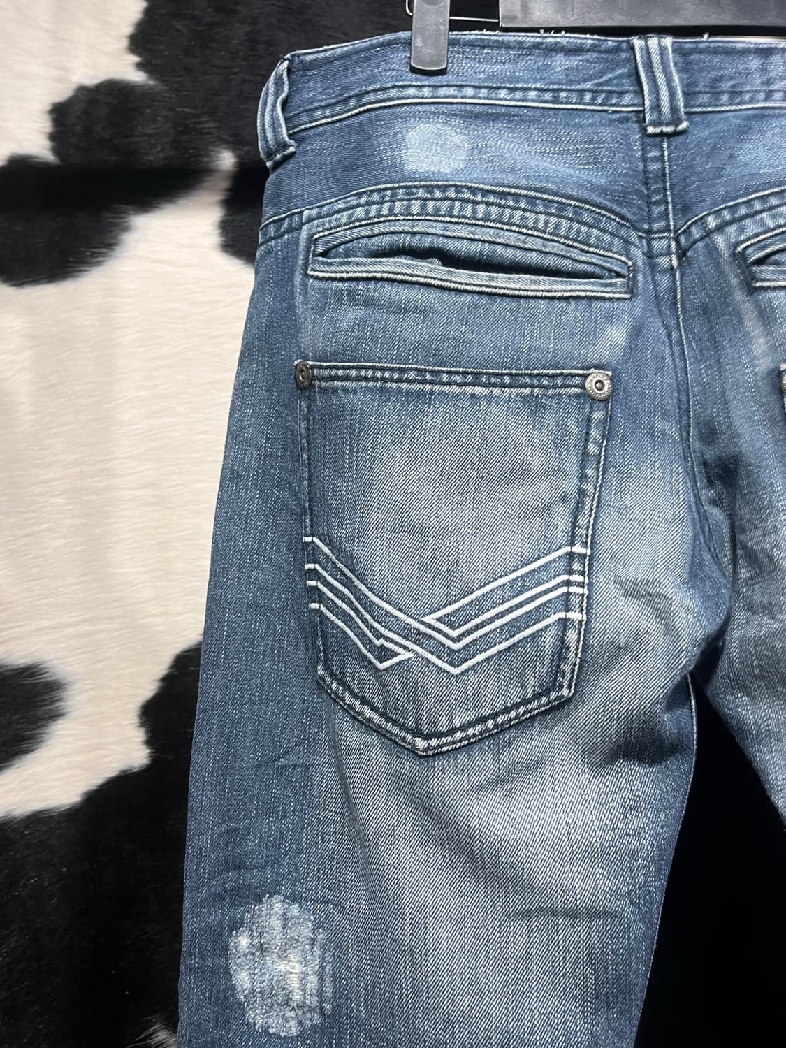 칼카니 데미지 디테일 워싱 데님 팬츠 상품이미지9