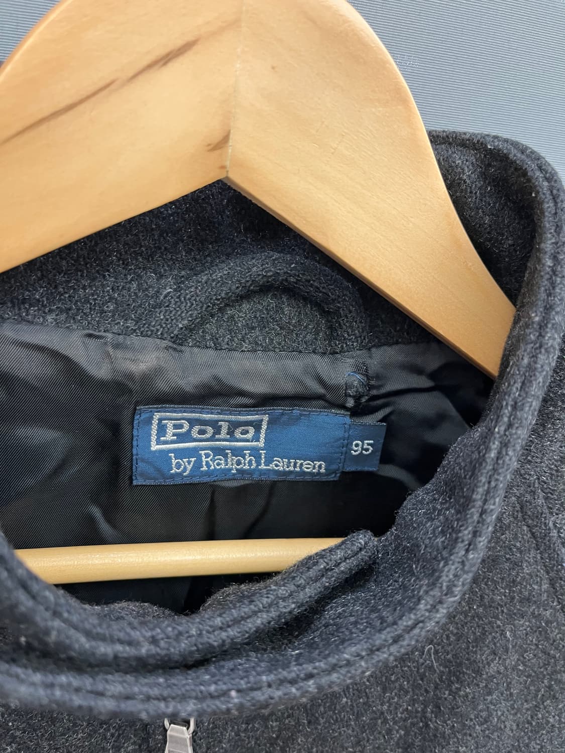 폴로 랄프로렌 차콜 해링톤 사이드 신치백 울 자켓 상품이미지5