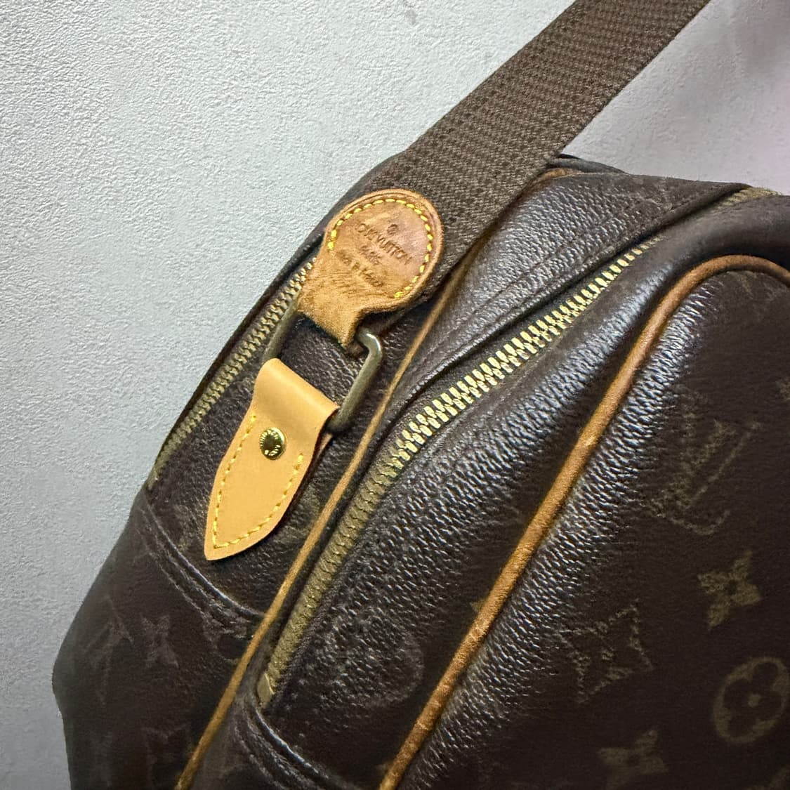 빈티지 루이비통 모노그램 리포터백 라지 숄더&크로스백 상품이미지5