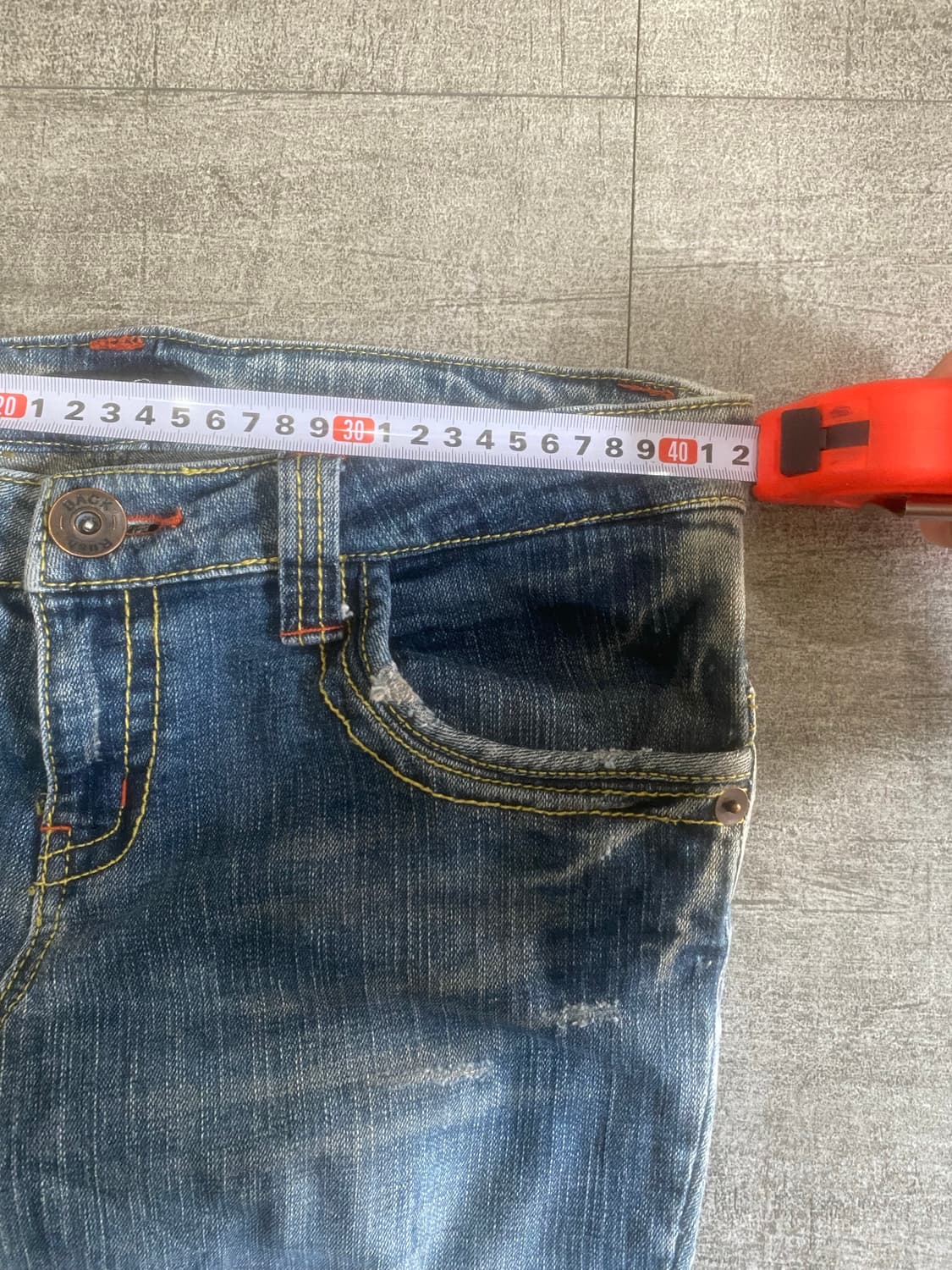 일본빈티지 Backrush 핀터깔y2k락펑크긱시크 웨스턴데님팬츠 상품이미지3